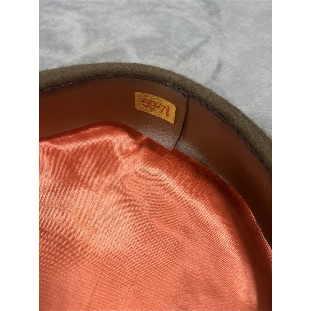 VTG Aegean Greek Fisherman's Cap Green Size 7 3/8 Wool Made In Greece Authentic - Picture 13 of 14